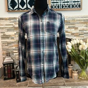Abercrombie Kids Girls Long Sleeve Shirt Plaid Shirt